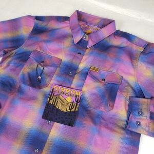 NWT Women's XL Dixxon “DESERT MORNINGS” WOMEN’S Flannel Shirt Tag Flaw